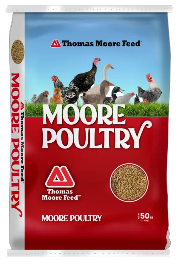 Thomas moore feed poultry feed 20% layer pellet.