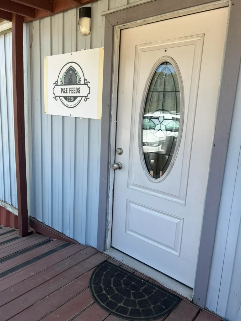 P&E Feeds LLC in front of building